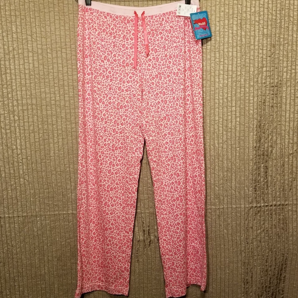 NWT Mudd Pink Cheetah Print PJ Bottoms Sz …